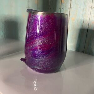 Purple and Pink Swirl Tumbler